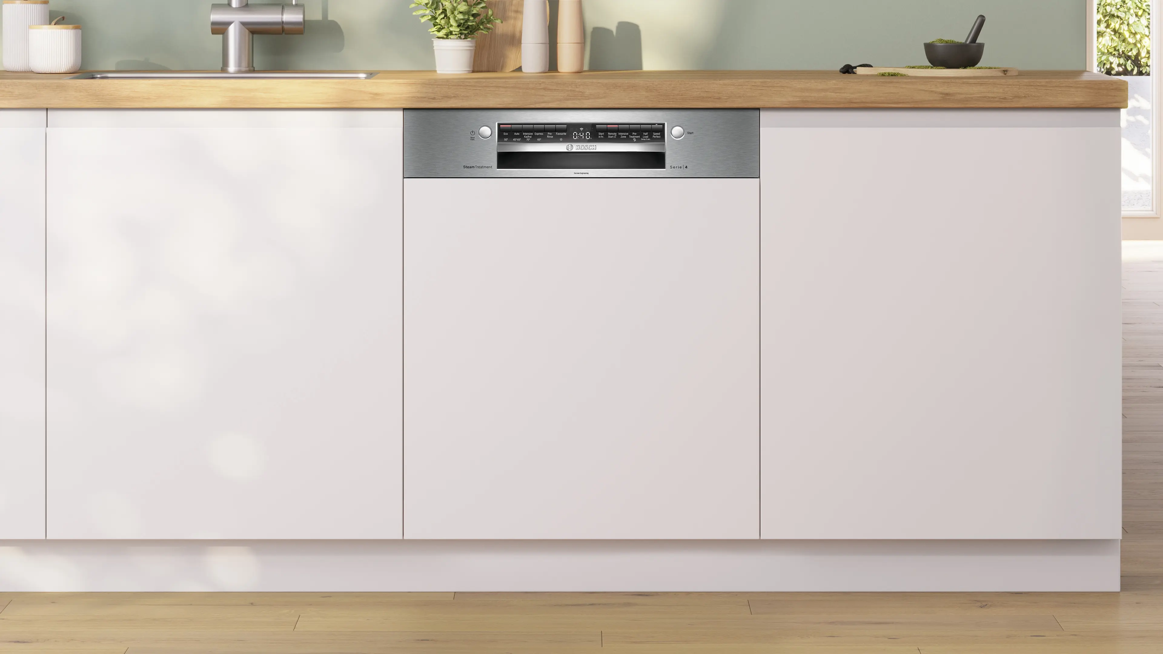 BOSCH Series 4 semi-integrated dishwasher 60 cm Stainless steel SMI4IKS00I