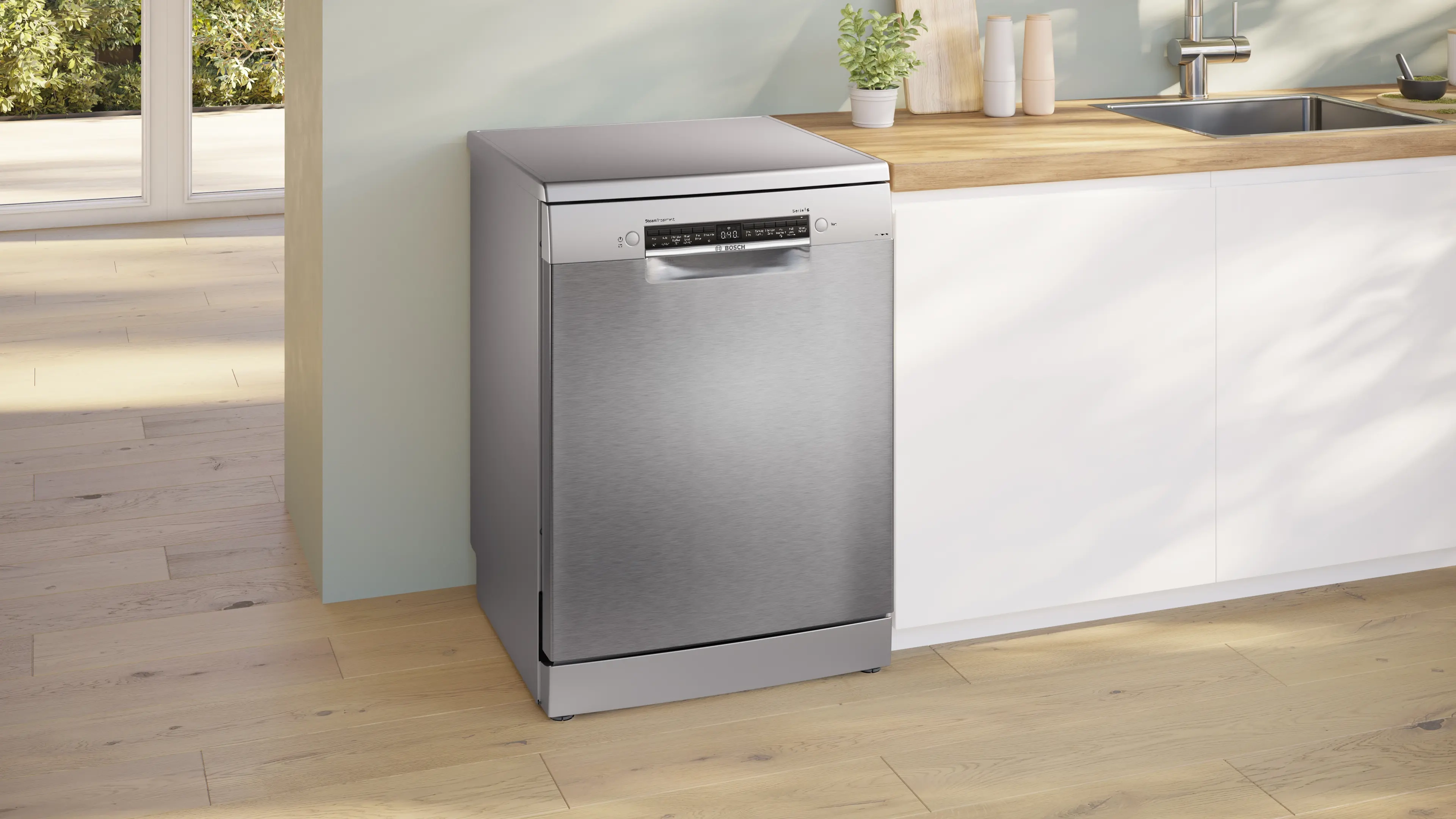 BOSCH Series 6 Bosch free-standing dishwasher 60 cm Brushed steel anti-fingerprint SMS6HMI01I