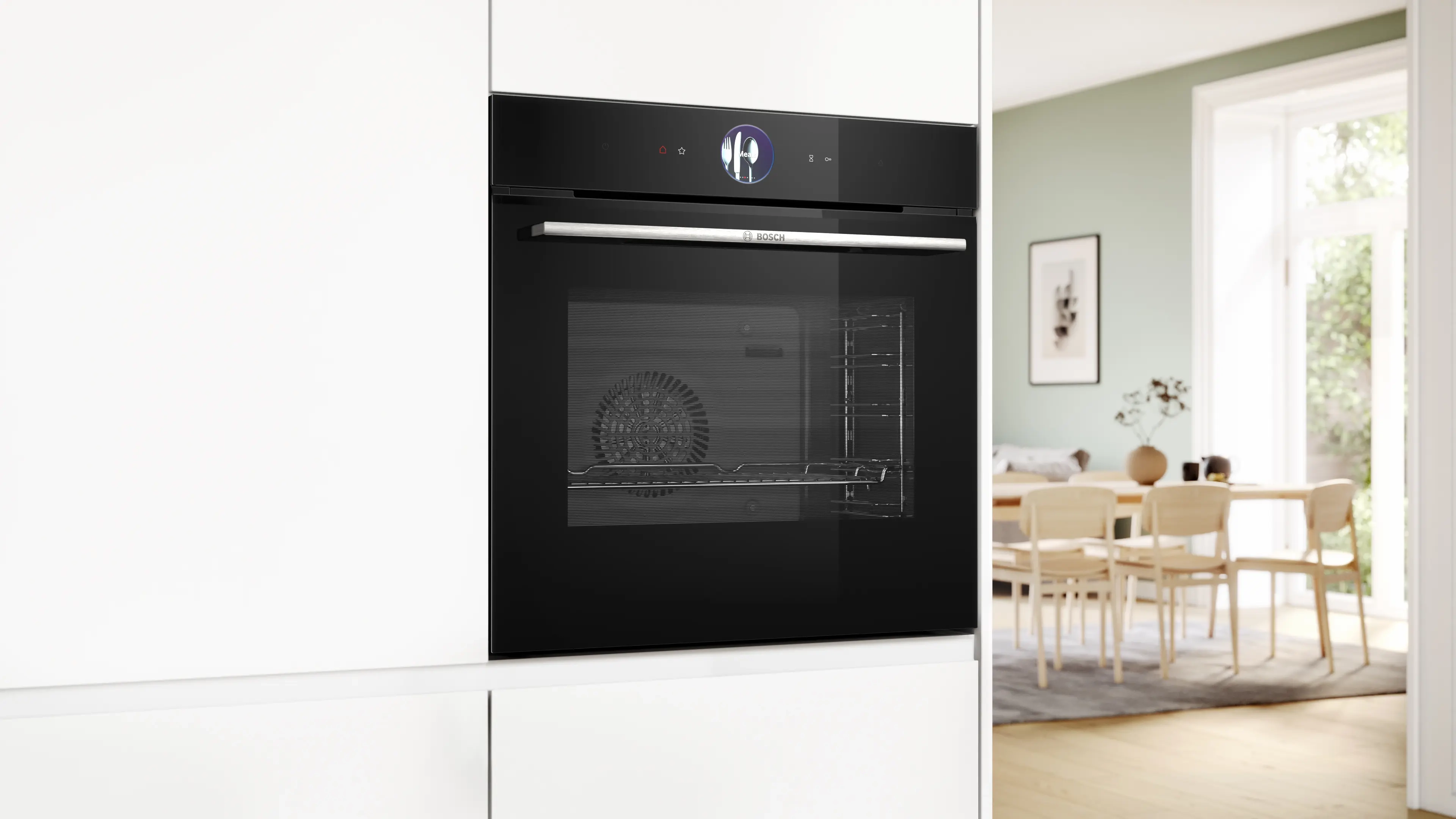 BOSCH Series 8 Built-in oven with steam function 60 x 60 cm Black HSG7361B1
