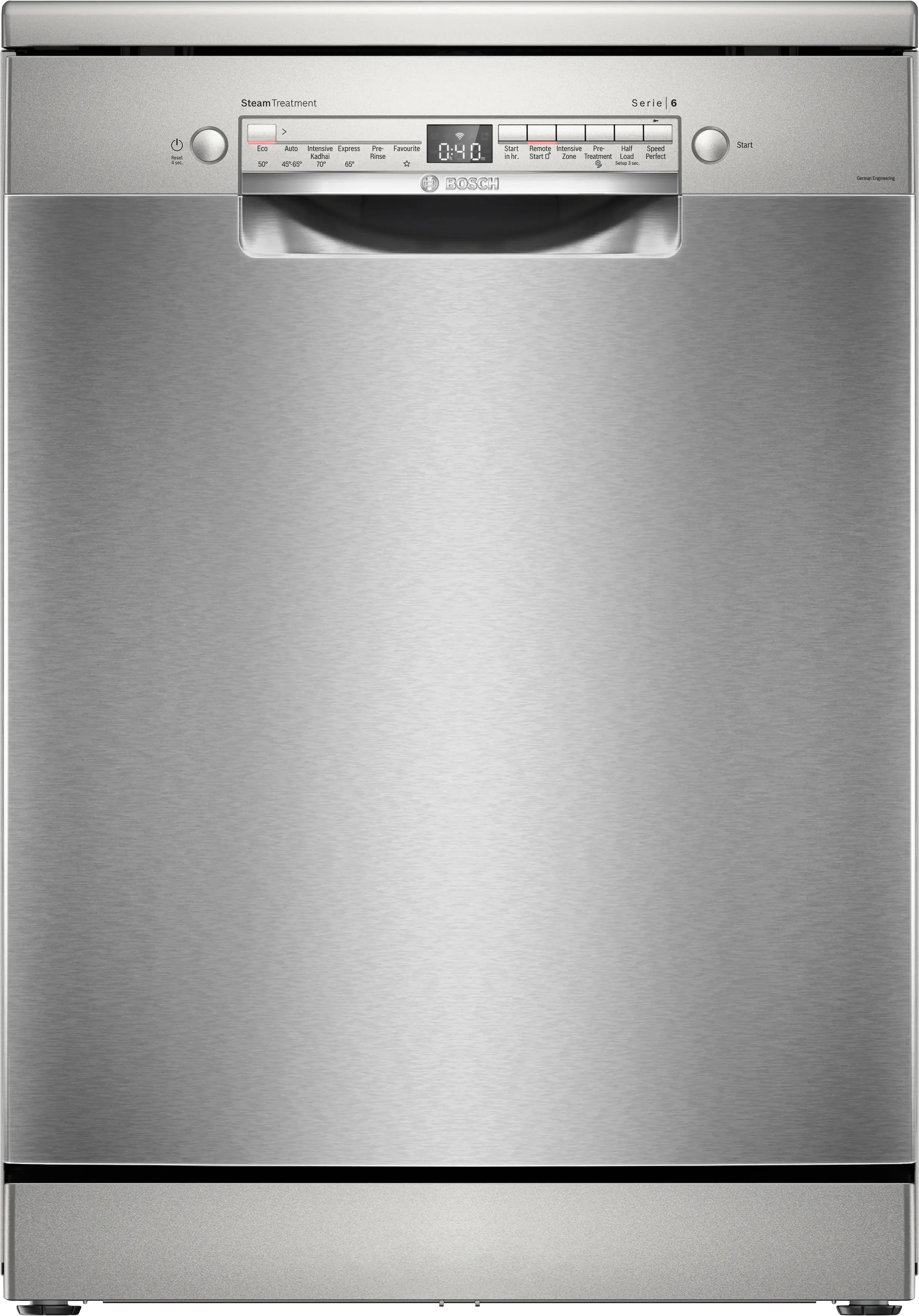 BOSCH Series 6 Bosch free-standing dishwasher 60 cm Brushed steel anti-fingerprint SMS6IKI01I