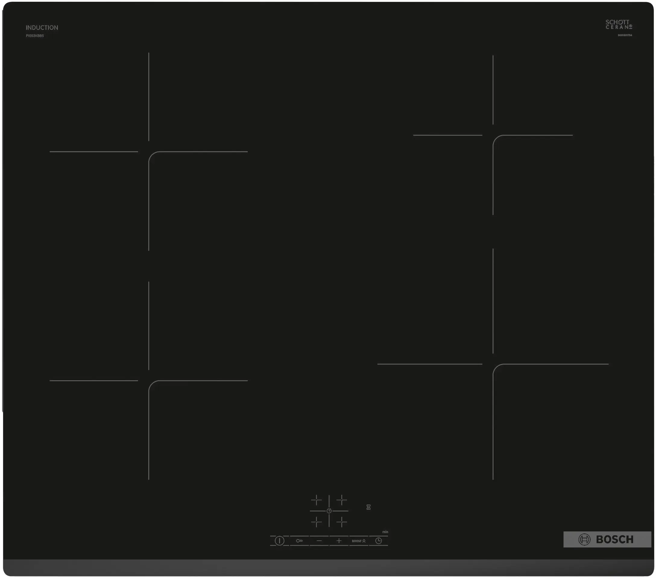 BOSCH Series 4 Induction hob 60 cm surface mount without frame PIE63KBB5E