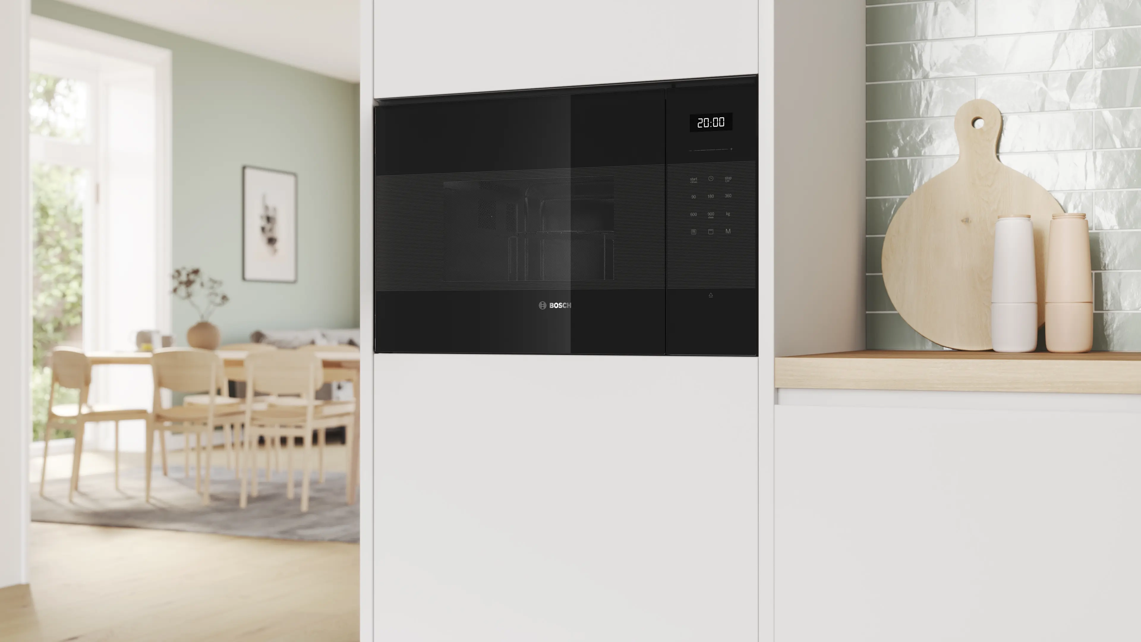 BOSCH Series 6 Built-In Microwave with grill Black BEL554MB2I