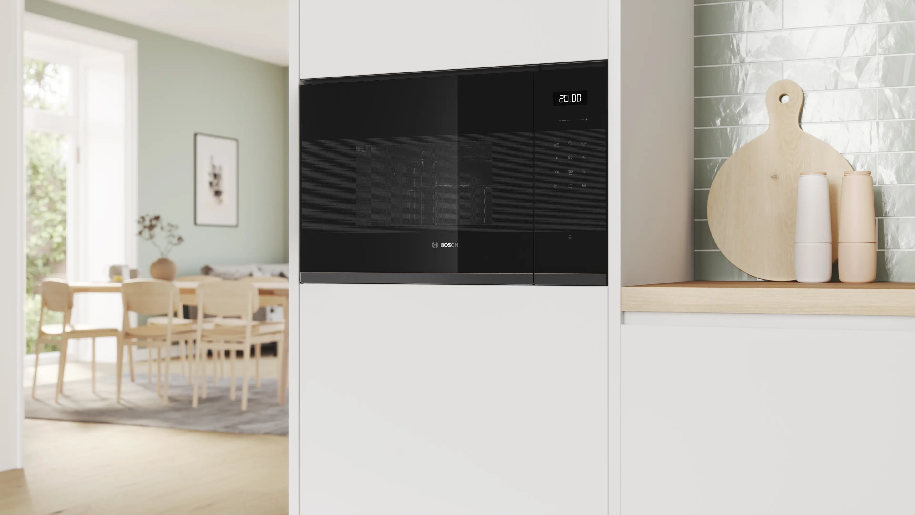 BOSCH Series 6 Built-In Microwave with grill Dark grey metallic BEL554MH2I