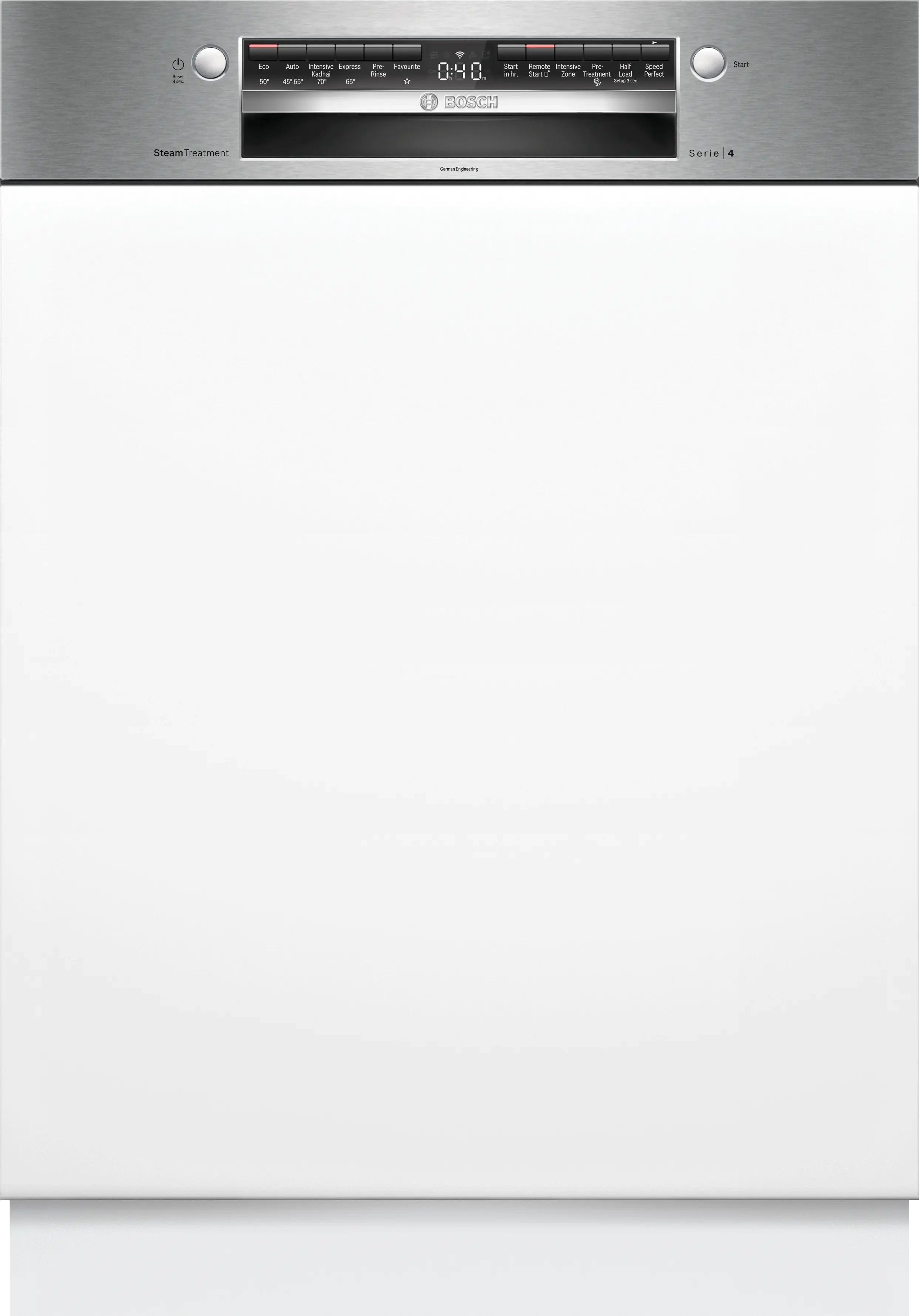 BOSCH Series 4 semi-integrated dishwasher 60 cm Stainless steel SMI4IKS00I